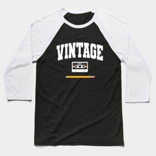 Vintage 1977 Cassette and Pencil Baseball T-Shirt